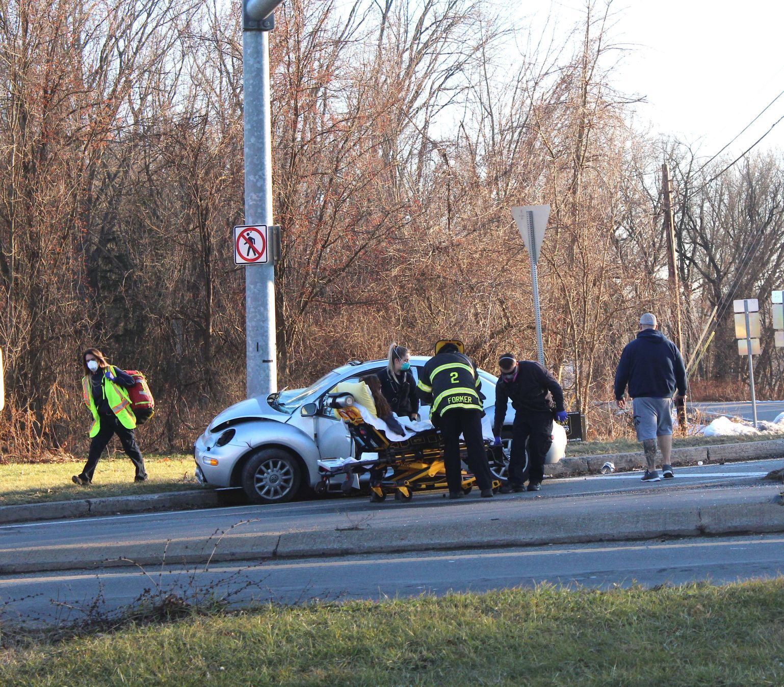 Crash reported with injuries